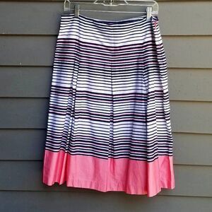 Charter Club 100% Cotton Pleated Strip Skirt Size 10